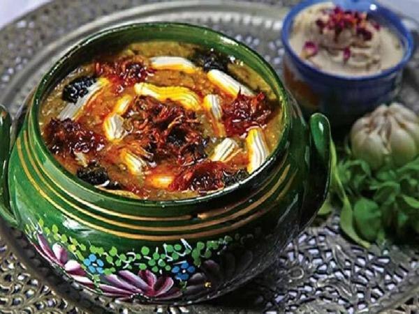 آش قلقل شوشتری با گوشت و حبوبات